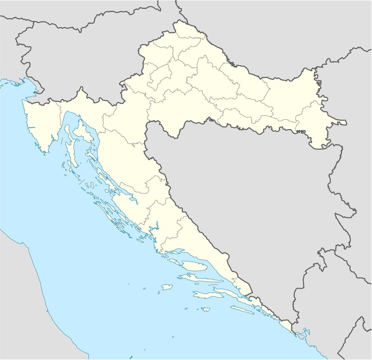 карта Харватыі ў аўтаномным рэжыме