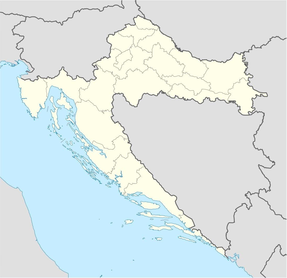 размяшчэнне Харватыі на карце