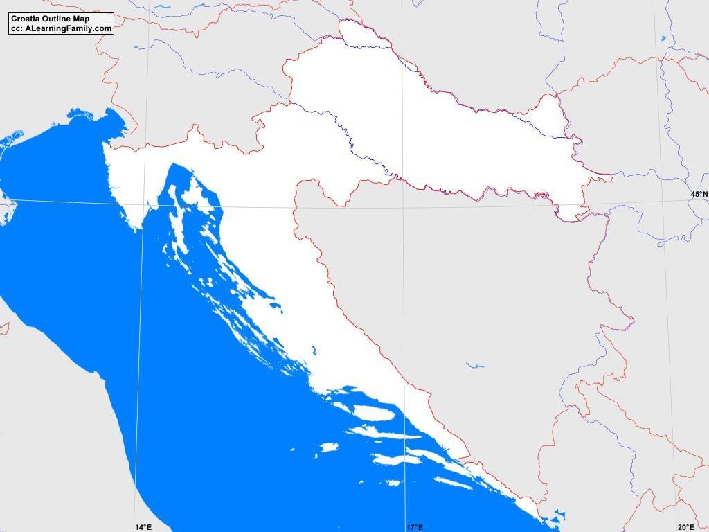 контурная карта Харватыі