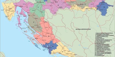 Карта вектар Харватыя карта 
