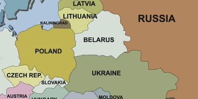 Карта Харватыі і суседніх краін