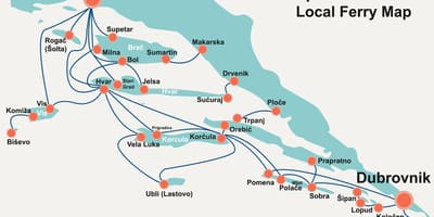 Карта харвацкага ўзбярэжжа