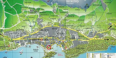Карта макарскі Харватыя