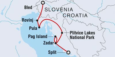 Плитвицкие возера Харватыя на карце