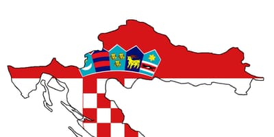 Сцяг Харватыі на карце 