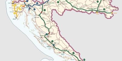 Харвацкія аўтабаны карце